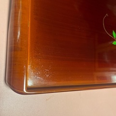 会津塗り漆器の盆。の画像