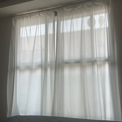 ネイビー　カーテン　レースカーテンの画像