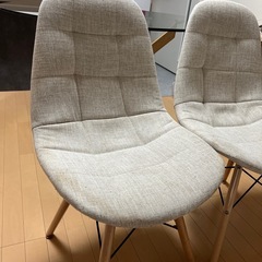 ダイニング円形ガラステーブル110cmの画像