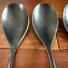 クロモリ食器　フォーク　スプーン　ナイフ　4セットの画像