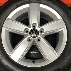 【CONTINENTAL NorthContact NC6 205/60R16】スタッドレス【VW トゥーラン 純正ホイール 16インチ 6.5J5HPCD112+48】21年製 バリ溝(STM003)の画像