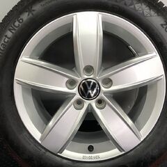 【CONTINENTAL NorthContact NC6 205/60R16】スタッドレス【VW トゥーラン 純正ホイール 16インチ 6.5J5HPCD112+48】21年製 バリ溝(STM003)の画像