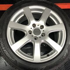 走行短め【BS BLIZZAK VRX3 225/50R17】スタッドレス【阿部商会 MAK 17インチ 7.5J5HPCD112+49】22年製 ベンツCクラス等　(STK006)の画像