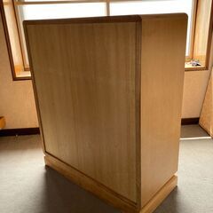 【中古/長期保管品】■和風引き戸シューズボックス（下駄箱）■幅880mm×奥行405mm×高さ1030mm■の画像