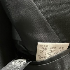 大きいサイズ　スーツ　E6 黒　秋冬用の画像