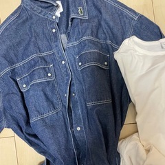 ラコステ　デニムワンピース　tシャツの画像