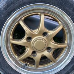 エンケイ ENKEI J Speed 4本セット 110-4 13×5.0 +45 NANGKANG AS-1 165/60R13の画像