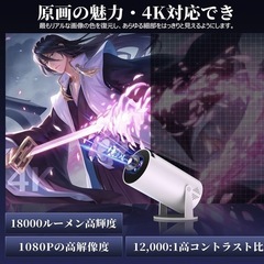 270°回転対応プロジェクター 4K対応 Android TV搭載の画像