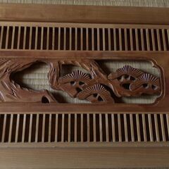 値下げしました！【中古/長期保管品】■和室用欄間■2枚セット■幅1700mm×高さ370mm×厚さ31mm■の画像