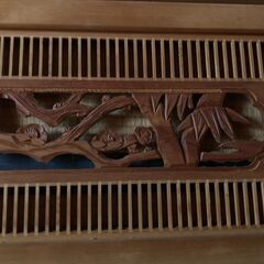 値下げしました！【中古/長期保管品】■和室用欄間■2枚セット■幅1700mm×高さ370mm×厚さ31mm■の画像