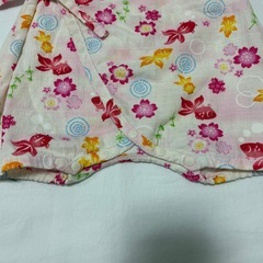 くろわっさんすべべ　ベビー甚平　甚平　60〜70 金魚の画像