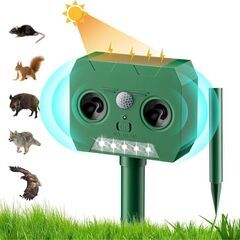 【新品】動物撃退器 害獣撃退 猫避け 鳥避け ソーラー充電 12...
