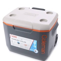 【美品】Coleman クーラーボックス　60QT/56L グレー /オレンジの画像