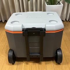 【美品】Coleman クーラーボックス　60QT/56L グレー /オレンジの画像
