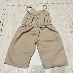 ベージュ オーバーオール サロペット 80cmの画像