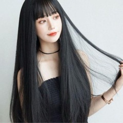 ❤️新品❤️ウィッグ フルウィッグ ﻿黒髪 ブラック ロング ストレート 自然 コスプレの画像