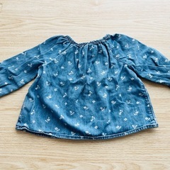 GAP デニム花柄シャツ 12-18ヶ月の画像