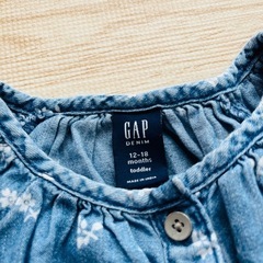GAP デニム花柄シャツ 12-18ヶ月の画像