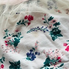 花柄デザイン チュールトップス 80cmの画像