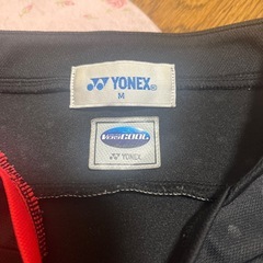 YONEX VersiCOOL ポロシャツ M 黒/赤の画像