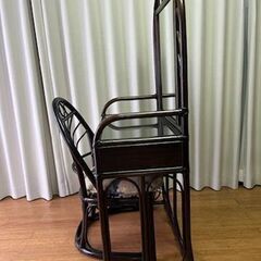 籐ドレッサー（椅子付）の画像