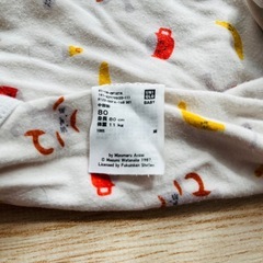 ベビー肌着 長袖 ロンパース 80cm 3点セットの画像