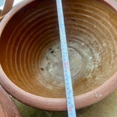 壺/かめ 大小2個セット　すいれんや水草 メダカ等にの画像