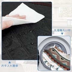 新品 レジャーシート 厚手 ふかふか 3層構造 民族柄 200×200 cm 大判 キルティング  撥水 洗える 軽量 コンパクト インナーシート アウトドア キャンプ ピクニックの画像