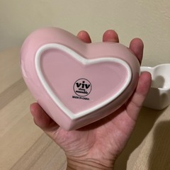 【未使用品】ハートのカップ、お皿セットの画像