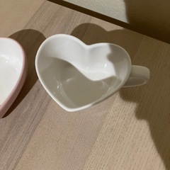 【未使用品】ハートのカップ、お皿セットの画像