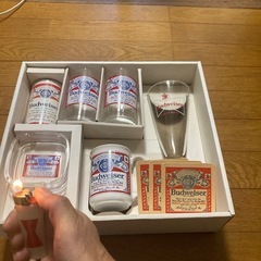 希少品！サントリー　Budweiser グラスセット　未使用品！の画像