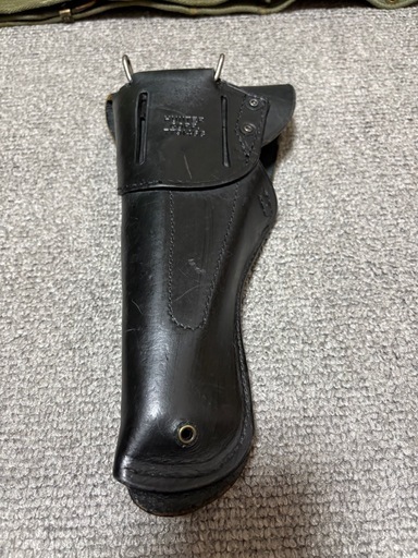 米軍　実物 レザー ホルスター 放出品　M1911A1 ガバメント US(米軍) NAM戦 黒革 ガバメント用ホルスター/実物・極上