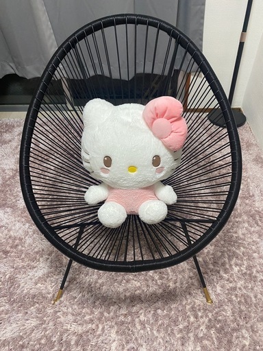 【まつ様限定】 アカプルコチェア風　ラウンジチェア　黒 美品 まつ様限定】 アカプルコチェア風 ラウンジチェア 黒 美品 【公式通販】