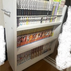 本棚　薄型　キャスター付の画像