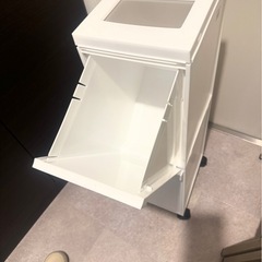 ゴミ箱2段スリム白の画像