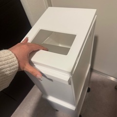 ゴミ箱2段スリム白の画像