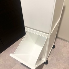 ゴミ箱2段スリム白の画像