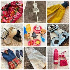 プリンセスドレス♡赤レッドフリルレースリボンミニスカートお洋服リカちゃんりかちゃんママバービーちゃんエリーちゃんの画像