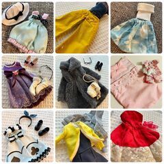 プリンセスドレス♡赤レッドフリルレースリボンミニスカートお洋服リカちゃんりかちゃんママバービーちゃんエリーちゃんの画像