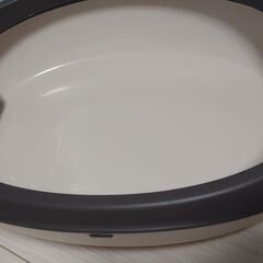 リッチェル 猫用トイレ本体 ラプレ ネコトイレ ダークグレー M サイズの画像