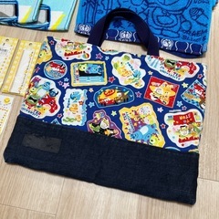 【取引者決定】入園グッズ　レッスンバッグ　タオル　ワッペン　シールの画像