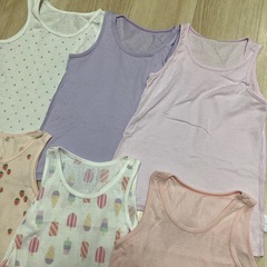 【取引者決定】ユニクロ　コットンメッシュタンクトップ　120の画像