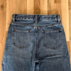 ワイドストレートジーンズ 23サイズ ブルーの画像