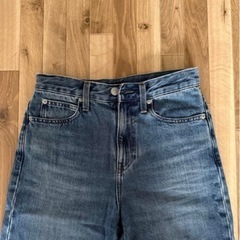 ワイドストレートジーンズ 23サイズ ブルーの画像
