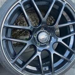 19インチ9.5J.8.5J タイヤホイール4本ハイペリオン良好品！の画像