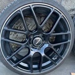 19インチ9.5J.8.5J タイヤホイール4本ハイペリオン良好品！の画像