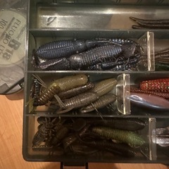 ワーム大量まとめ売り(フリックシェイク ツーウェイ サイコロラバー)などの画像