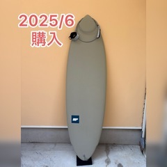 【平塚】2025/6月購入 サーフィン
　ビーチアクセス6’0″ ツインフィン　リーシュ付き　ソフトボード　サーフボードの画像