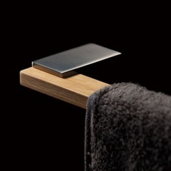 カワジュン　タオルレール　新品未使用　サテンニッケル+ライトブラウン　SE-051 定価9,240円の画像