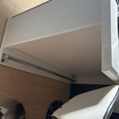 バーカウンター　白　椅子付きの画像
